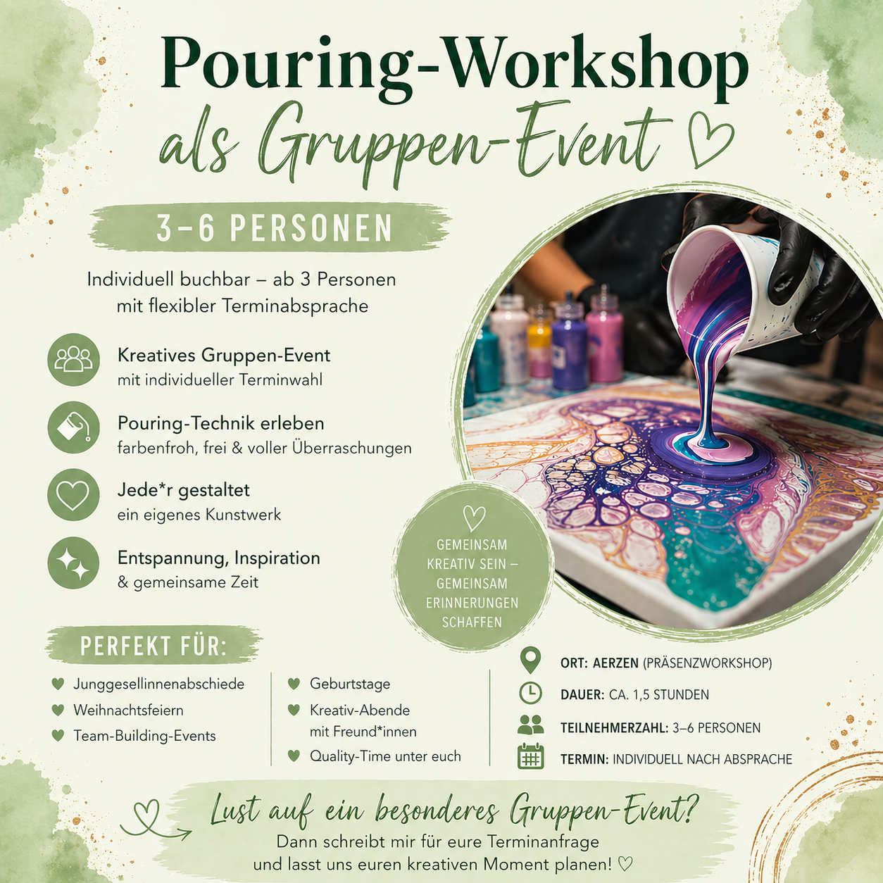 Kreativ Workshop - Malen mit der Pouring-Technik